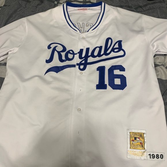 Mitchell & Ness Royals White and Blue Jersey